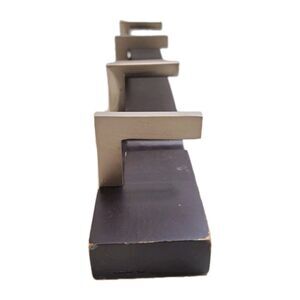 Modern 15" Wall Mounted Wood Coat Rack With 4 Silver Hooks That Open & Close